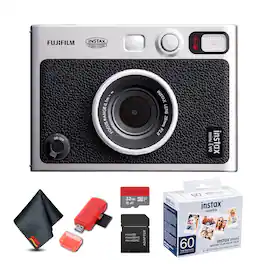 Fujifilm - INSTAX MINI EVO Hybrid Instant Camera , MICRO SD TO SD ADAPTER - Black