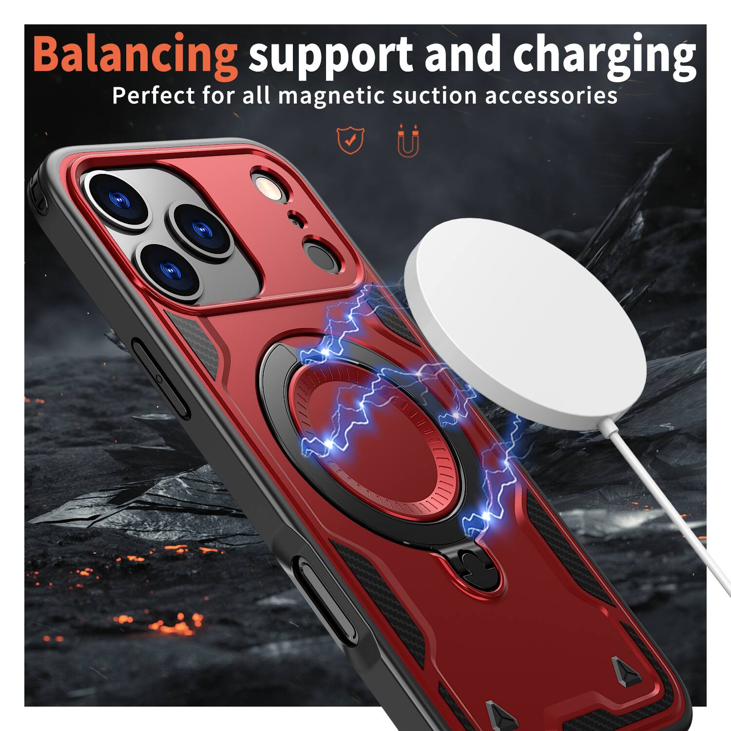 Balancing support and charging  
Perfect for all magnetic suction accessories
