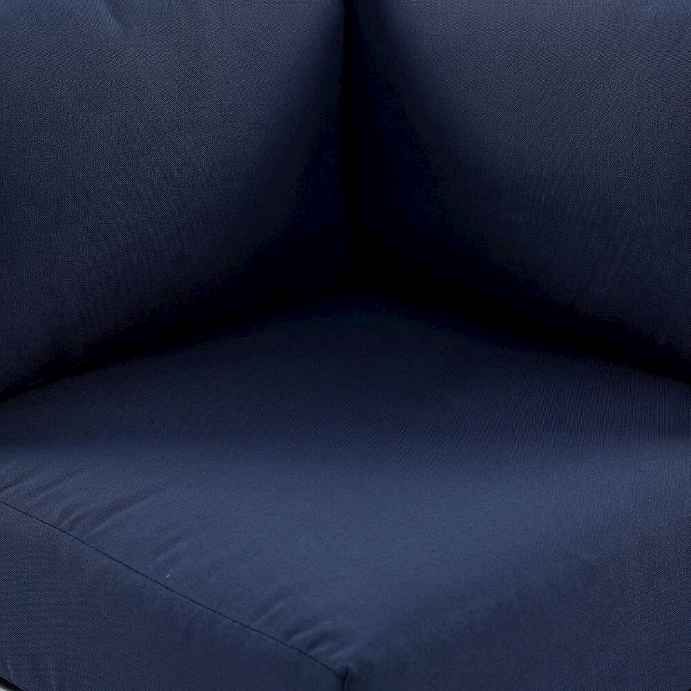 Alt View 1. Outdoor Escape - Aluminum Corner Sofa For Outdoor Patio With Cushioned Seating - Silver.