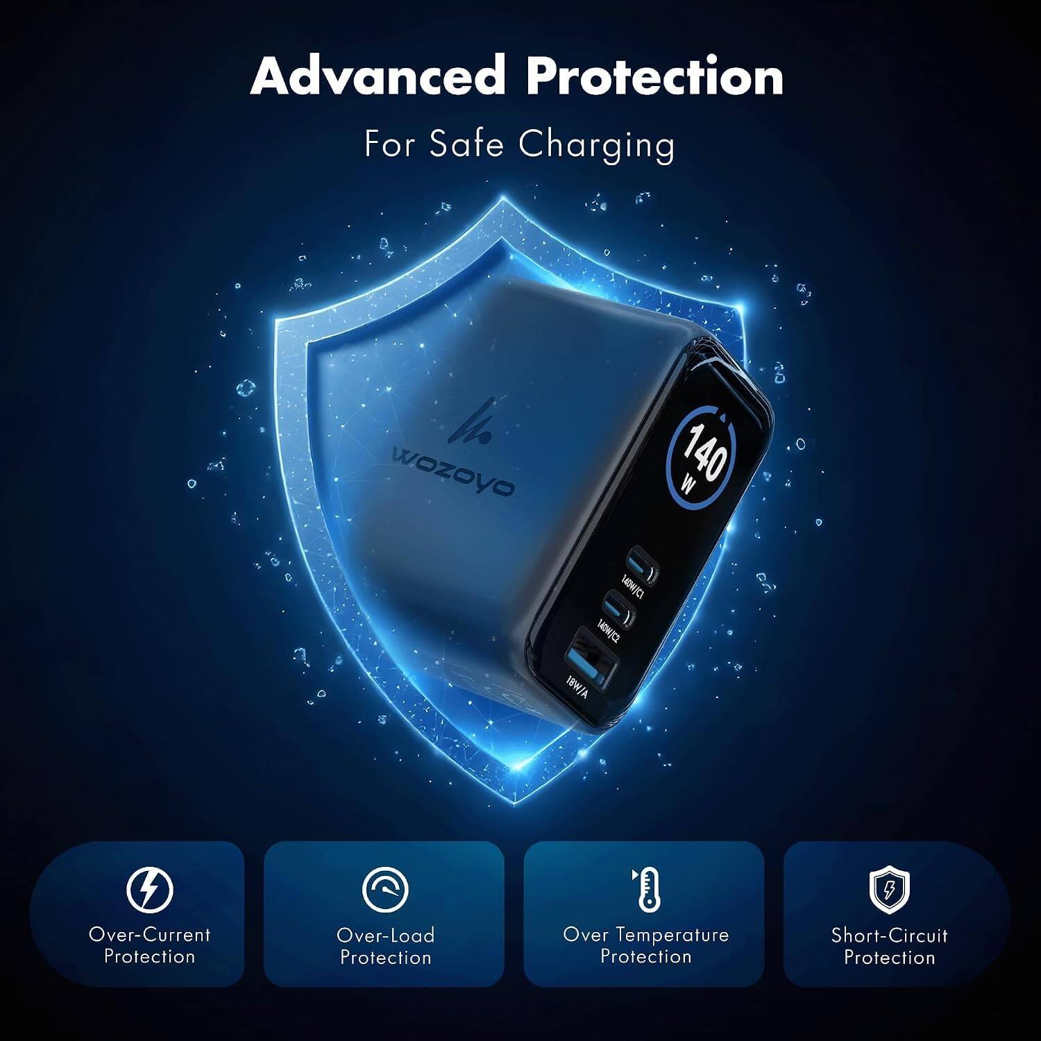 Advanced Protection For Safe Charging

140 Wozoyo M tsiman IBW/A

Over-Current Protection
Over-Load Protection
Over Temperature Protection
Short-Circuit Protection