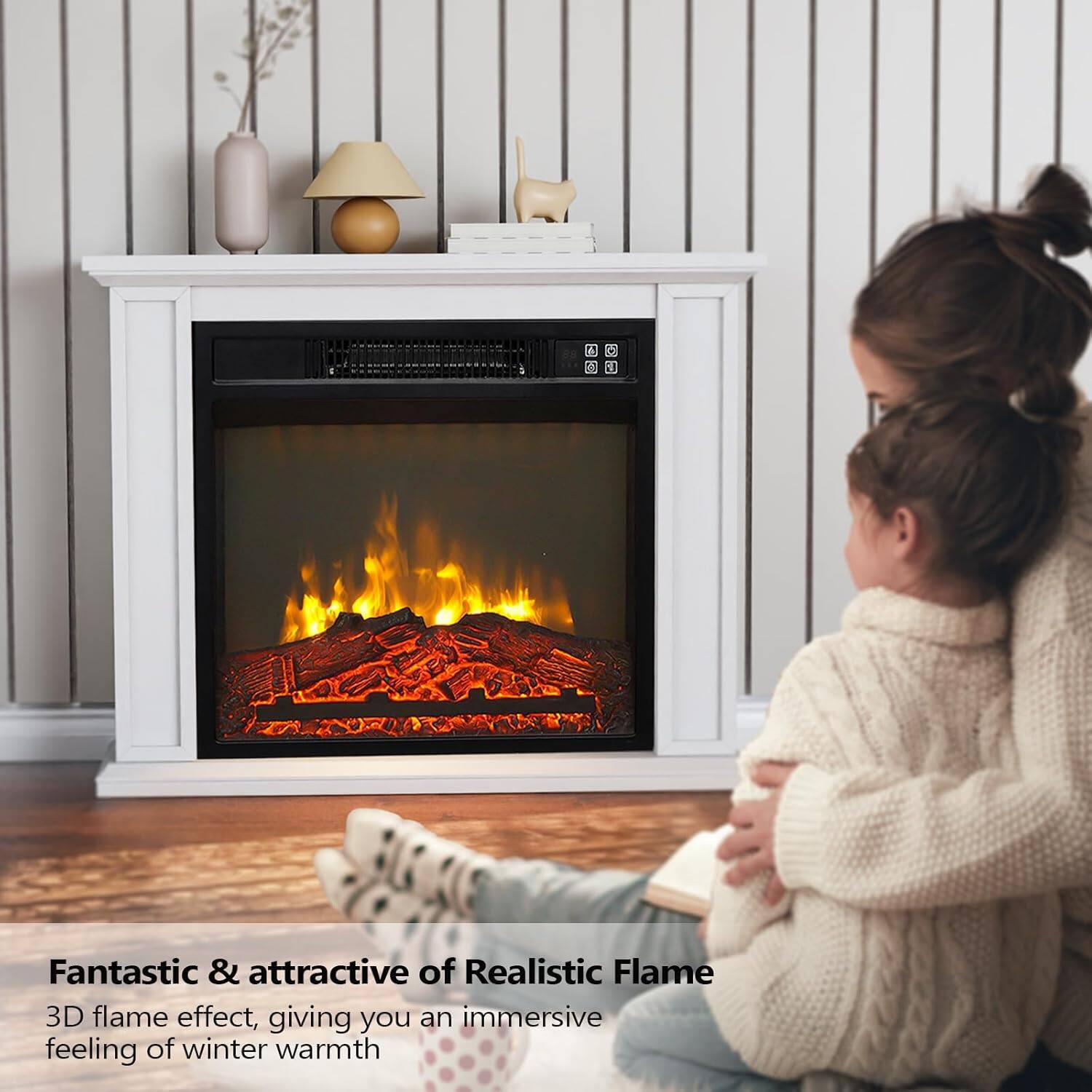 Fantastic & attractive of Realistic Flame  
3D flame effect, giving you an immersive feeling of winter warmth