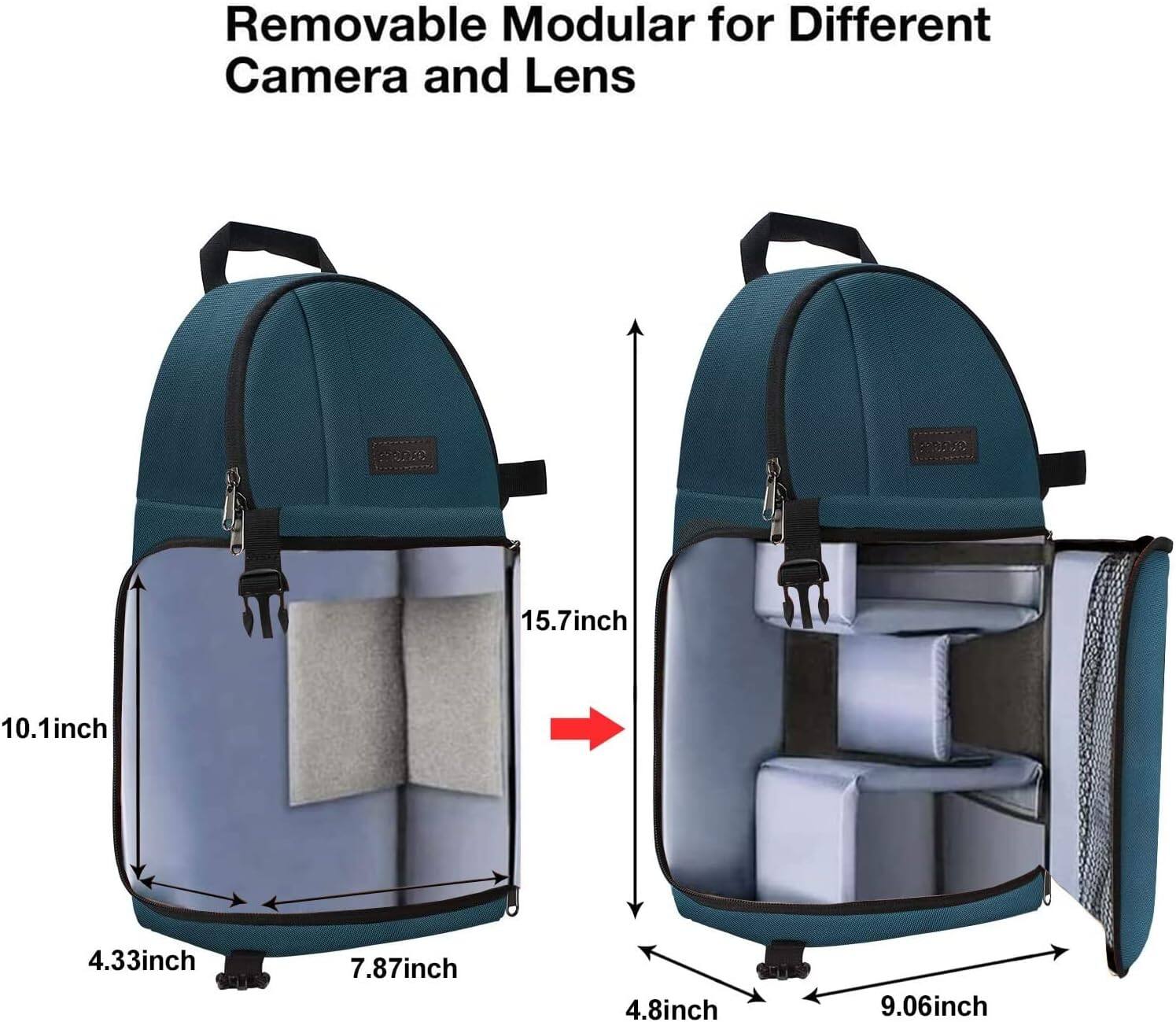 Removable Modular for Different Camera and Lens

15.7inch
10.1inch
4.33inch
7.87inch
4.8inch
9.06inch