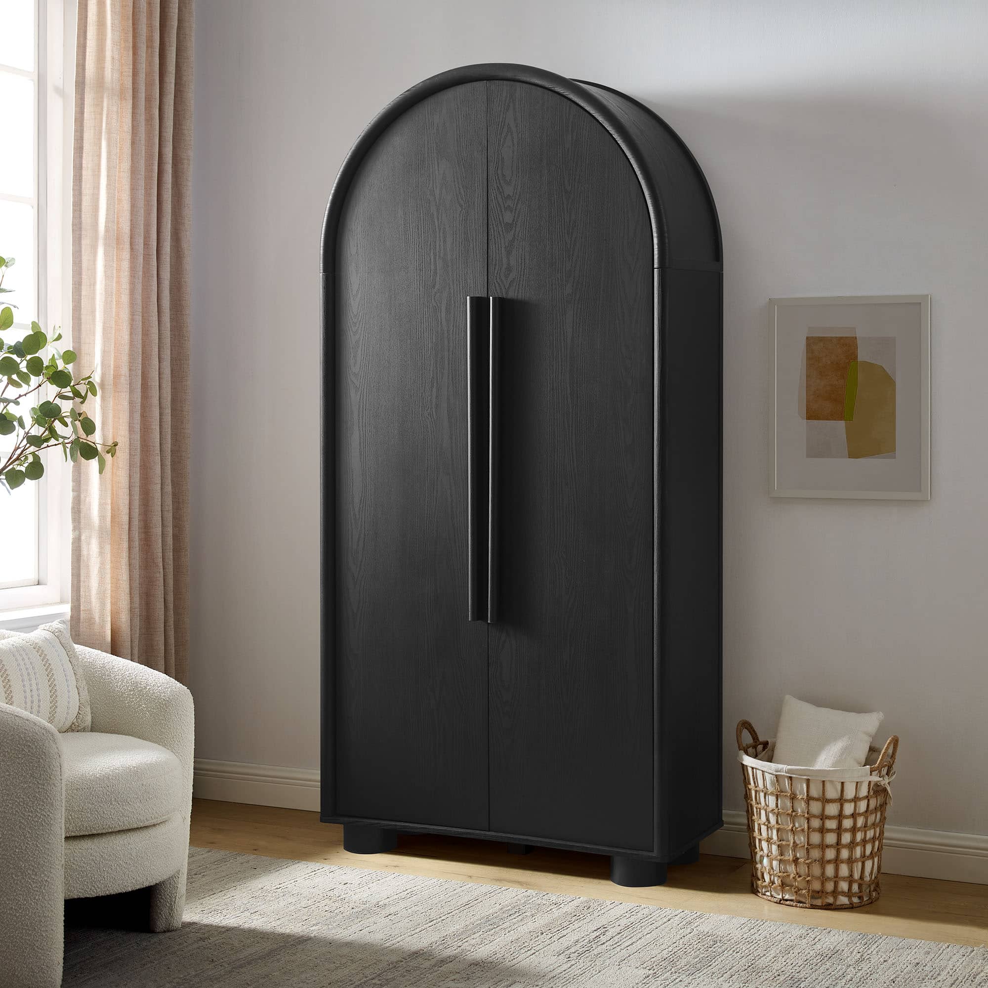 Bellamy Tall Arched Storage Cabinet by Modway - Black