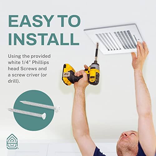 EASY TO INSTALL  
Using the provided white 1/4" Phillips head screws and a screw driver (or drill).