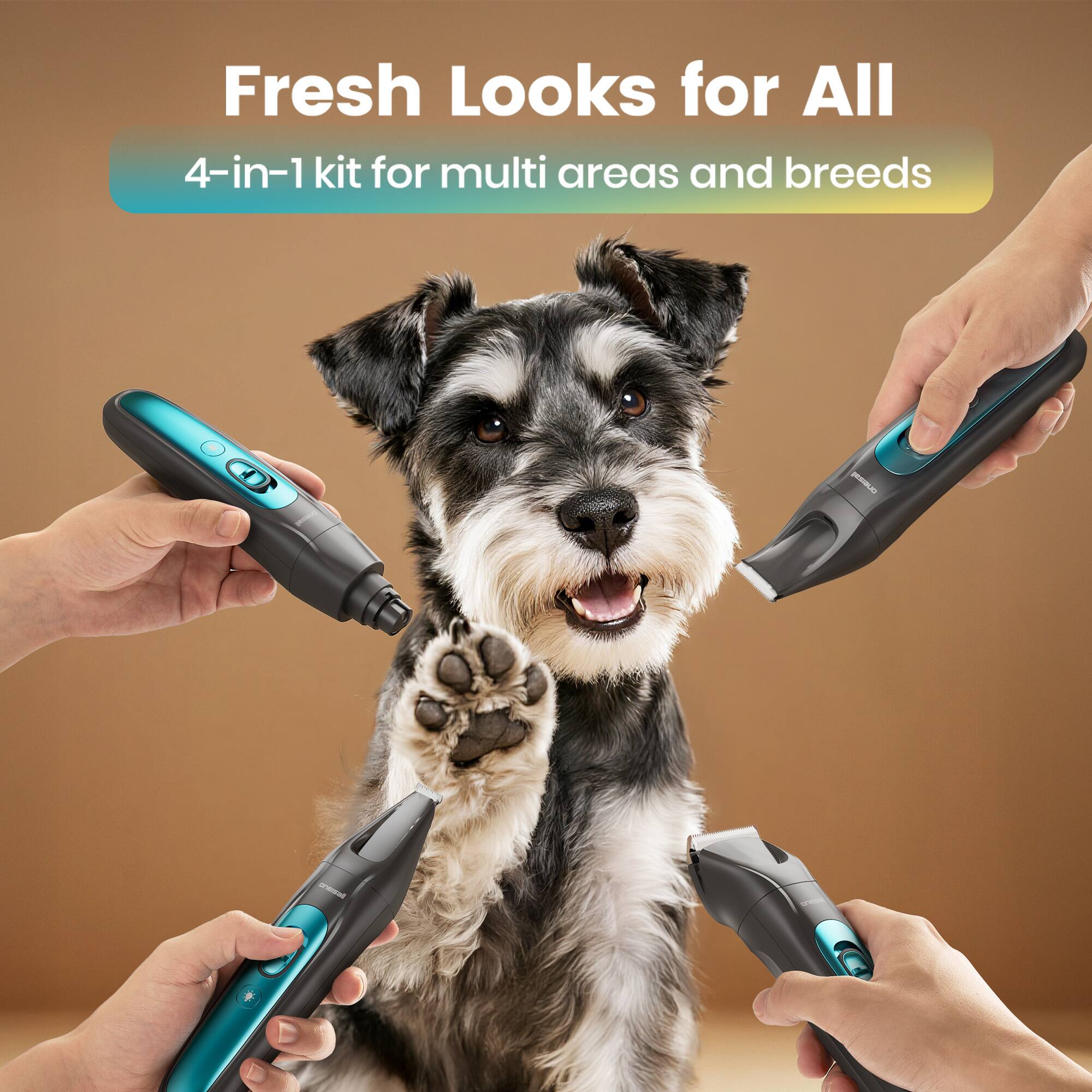 Fresh Looks for All  
4-in-1 kit for multi areas and breeds