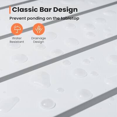 Classic Bar Design  
Prevent ponding on the tabletop  
Water Resistant  
Drainage Design