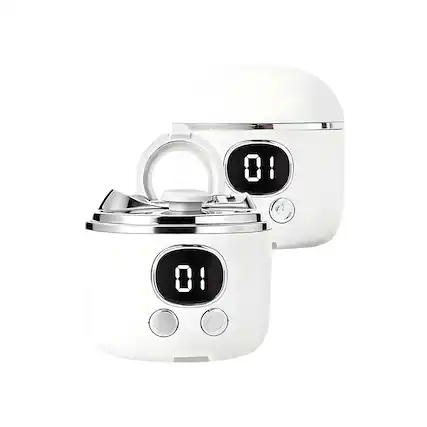 Front. Cluzine - Adjustable Electric Nail Clipper with 2.5X Magnifier, LED Light, for Home & Travel.