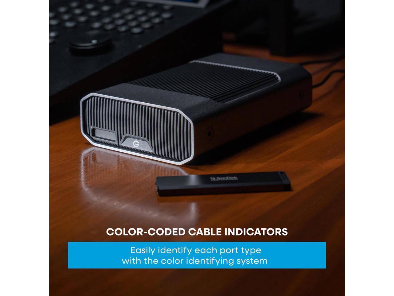 COLOR-CODED CABLE INDICATORS

Easily identify each port type with the color identifying system