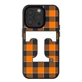 Keyscaper - NCAA - Tennessee Volunteers Plaid Magnetic Bump iPhone Case - 13 - Black