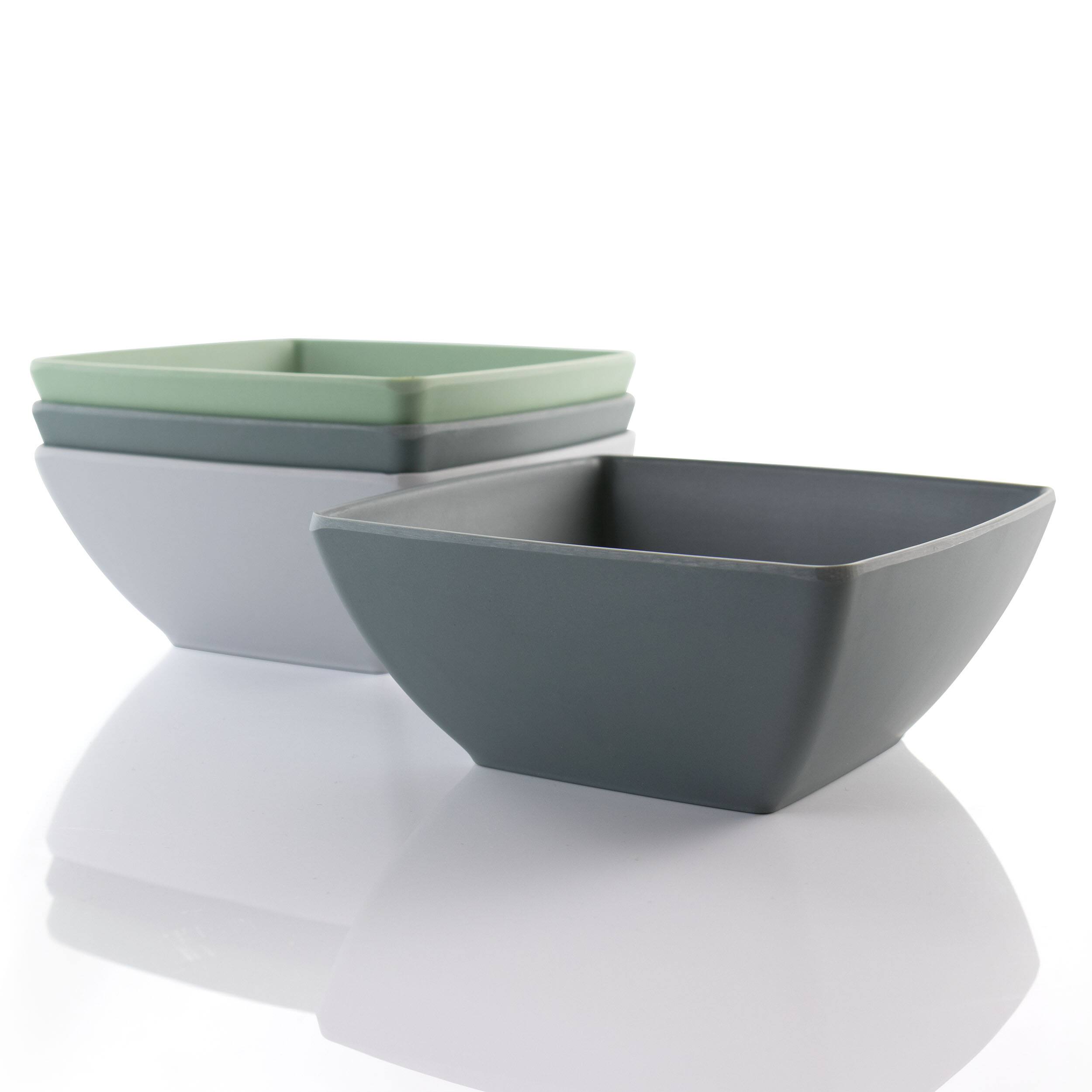 Alt View 1. Gibson - Gibson Home Grayson 4 Piece 6 Inch Melamine Bowl Set in Assorted Colors - Assorted.
