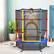 Alt View 2. Gymax - Gymax 55'' Recreational Trampoline for Kids Trampoline w/ Enclosure Net Colorful - Colorful.