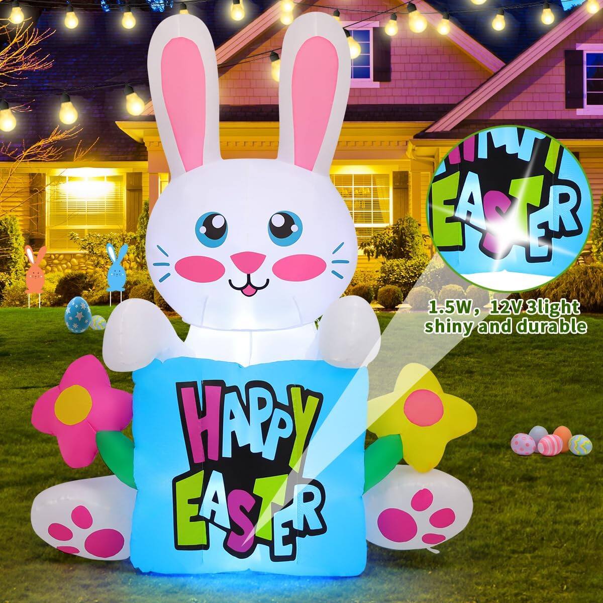 HAPPY EASTER  
AER 1.5W, 12V 3light shiny and durable