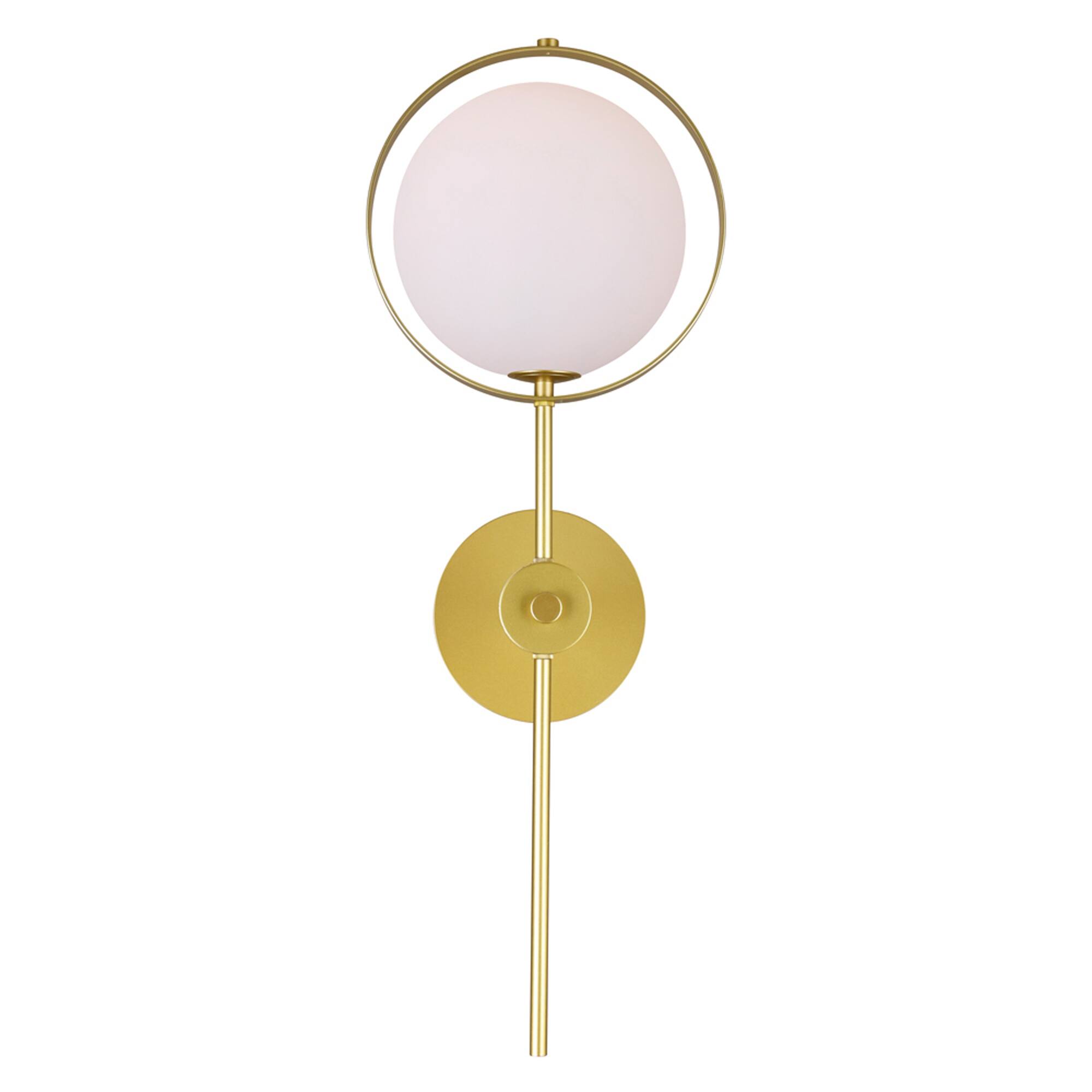 Angle. CWI Lighting - Da Vinci 1 Light Wall Light With Brass Finish - Medallion Gold.