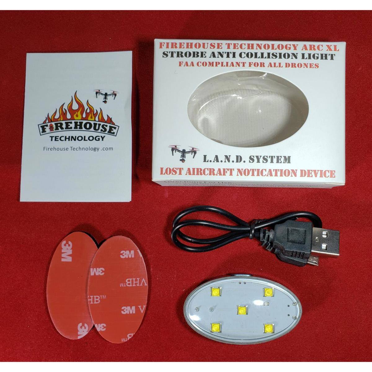 FIREHOUSE TECHNOLOGY ARC XL STROBE ANTI COLLISION LIGHT FAA COMPLIANT FOR ALL DRONES  
FIREHOUSE TECHNOLOGY  
Firehouse Technology.com  
L.A.N.D. SYSTEM LOST AIRCRAFT NOTICATION DEVICE  
3M 3M TM HB  
3M TM VHB  
3M V