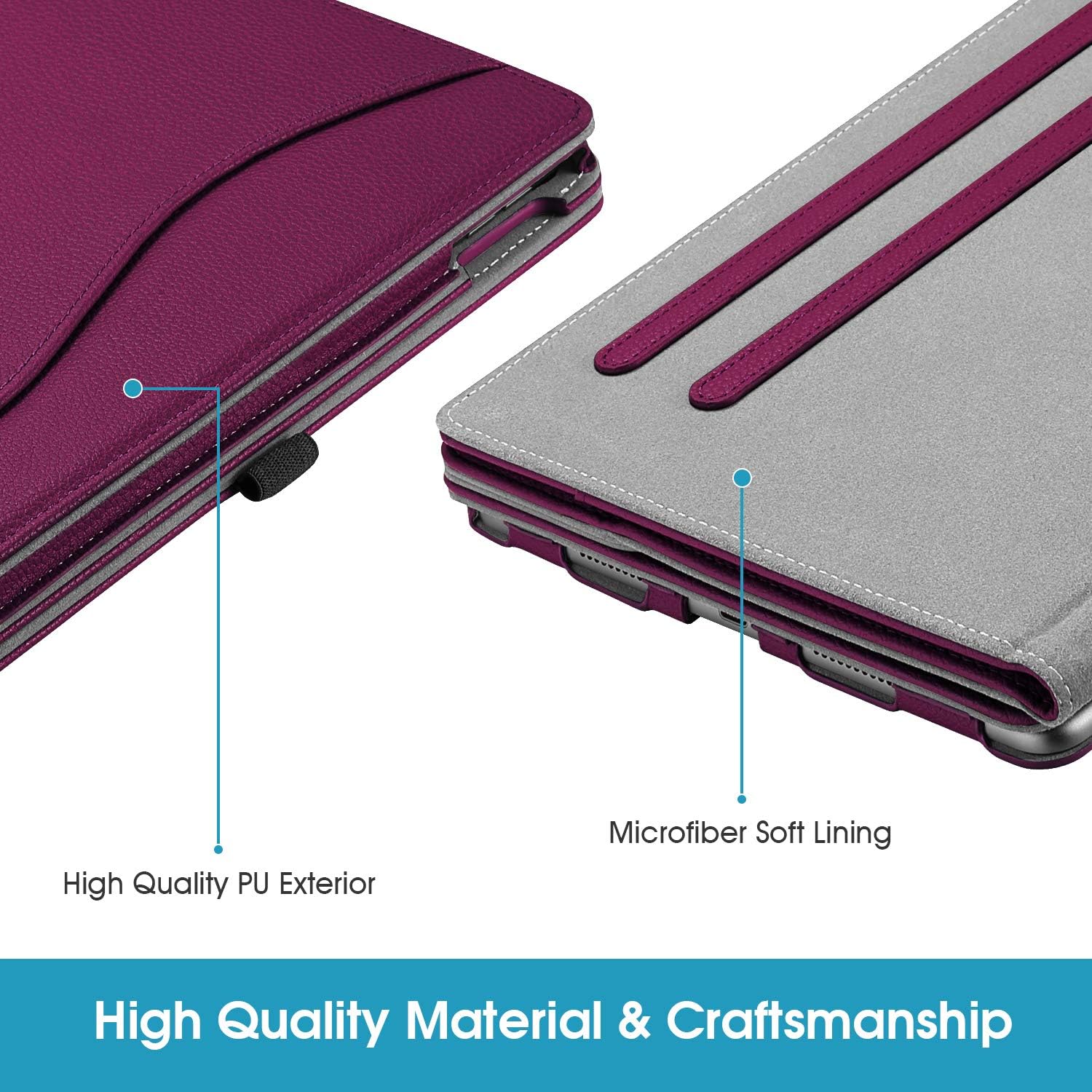 High Quality PU Exterior  
Microfiber Soft Lining  
High Quality Material & Craftsmanship