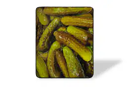 Just Funky - Pickles Fleece Throw Blanket | Large Soft Throw Blanket | 60 x 45 Inches - Green