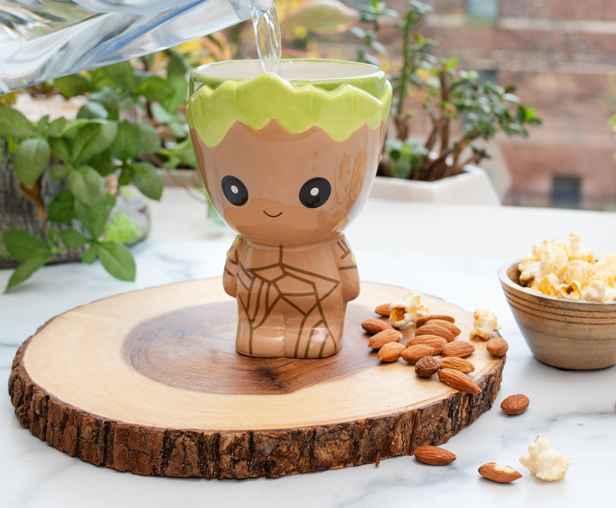 Alt View 5. Marvel - Marvel Studios Guardians of the Galaxy Baby Groot 20-Ounce Sculpted Ceramic Mug - Brown.