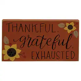 BreeBe - Thankful. Grateful. Exhausted. Block - Multicolor