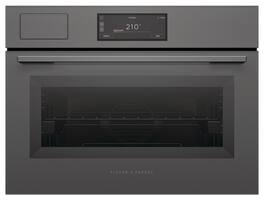 Fisher & Paykel - 24" 1.9 Cu Ft Built-in Combination Steam Single Oven - Compact - Minimal Grey - Gray