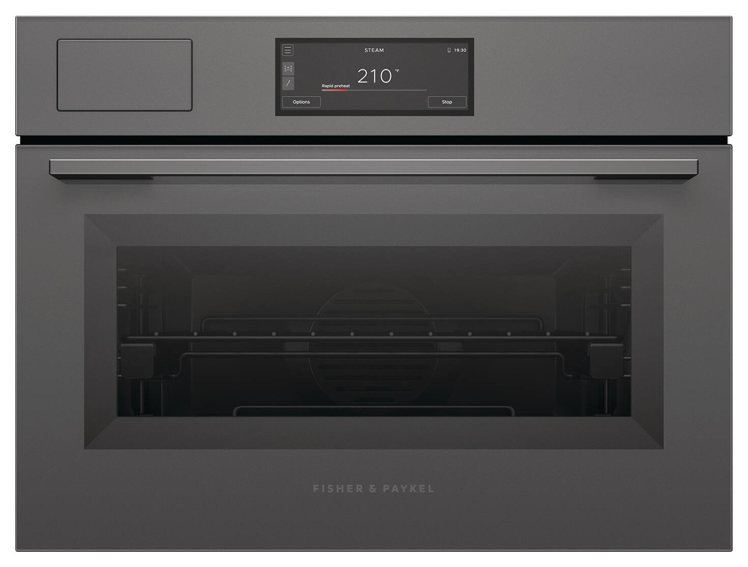 STEAM C 19:30 / Y 210 Rapid preheat Options Stop + FISHER & PAYKEL