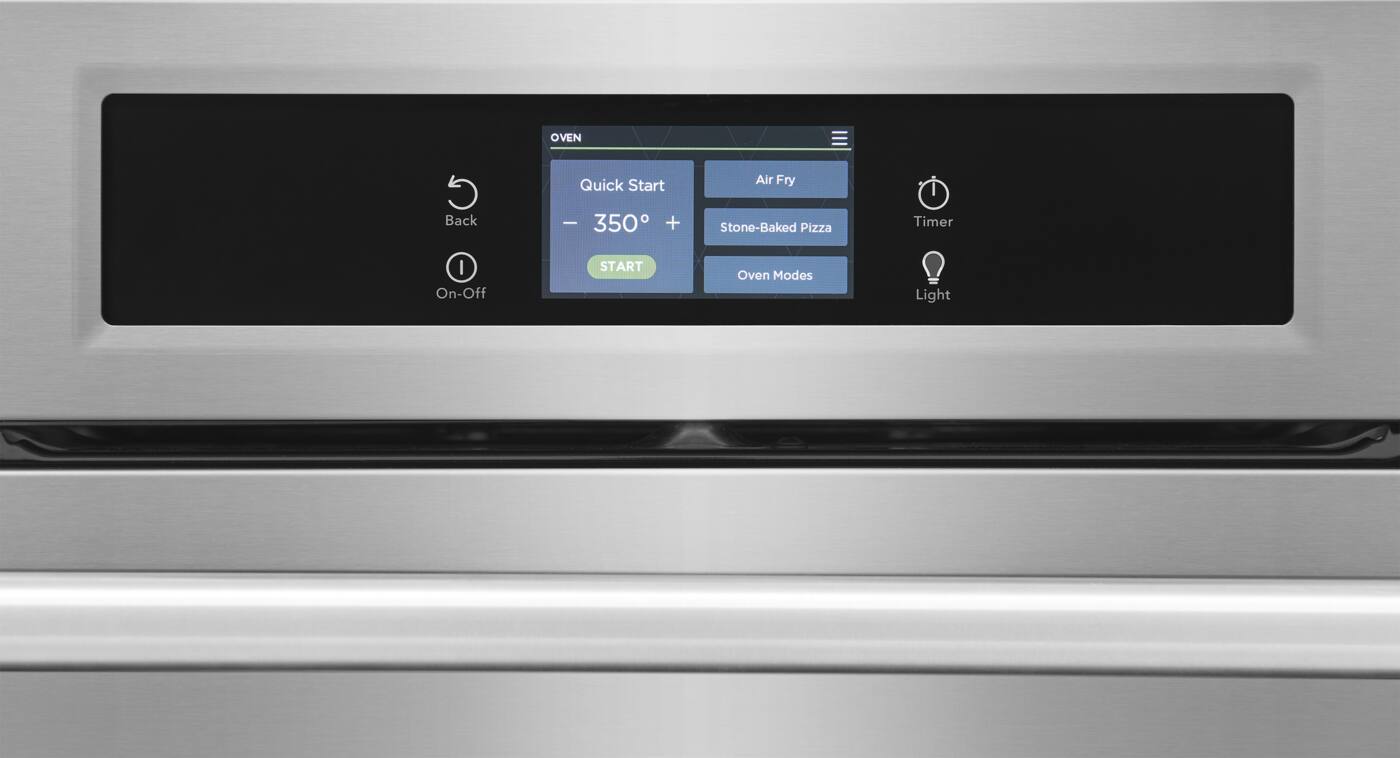 OVEN G Back Quick Start - 350° + Air Fry Stone-Baked Pizza I Timer I On-Off START Oven Modes Light