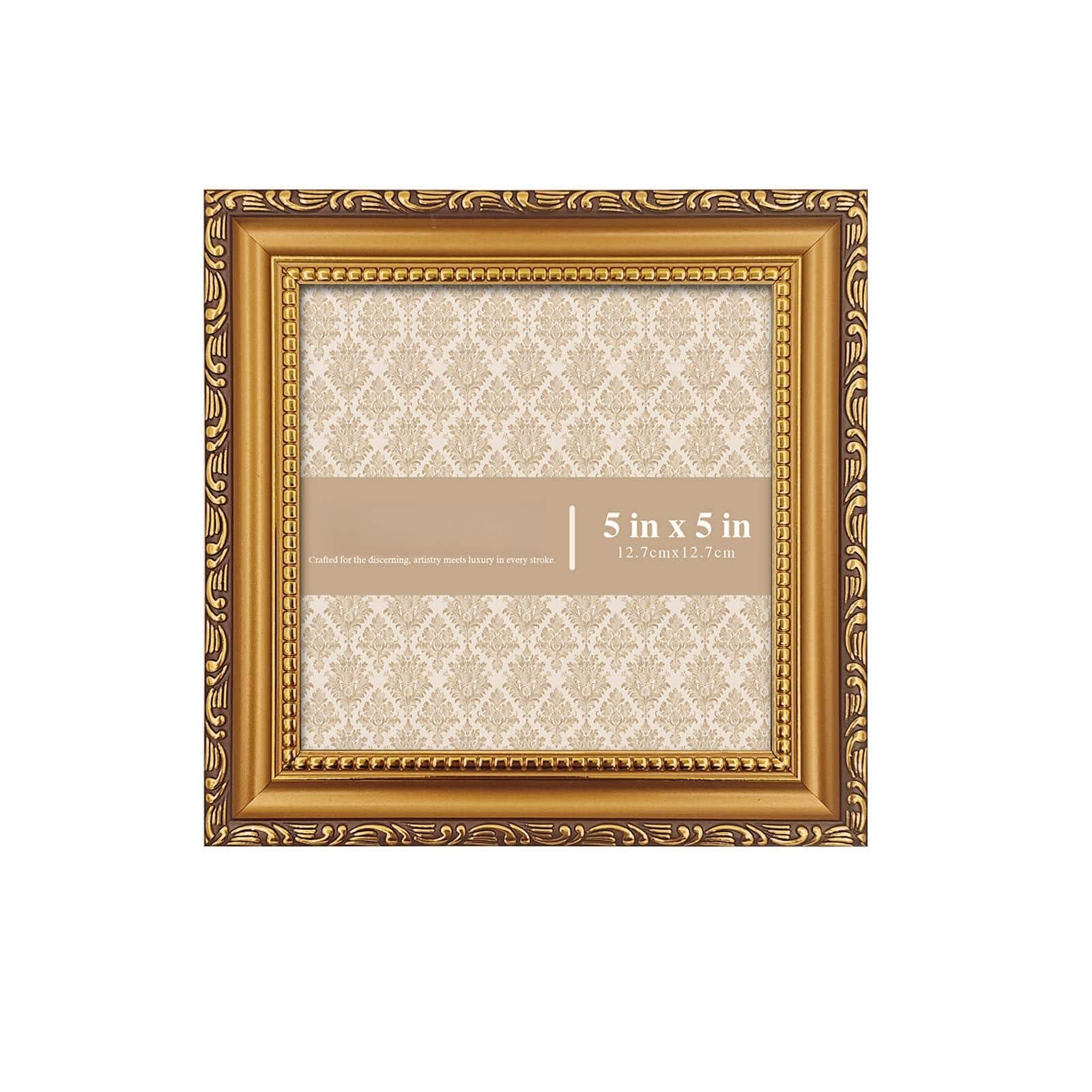 Stylel Star - Picture Frame - Frames For Wall Hanging And Tabletop Display Ornate Photo Poster Vintage With Durable Plexiglass - Gold