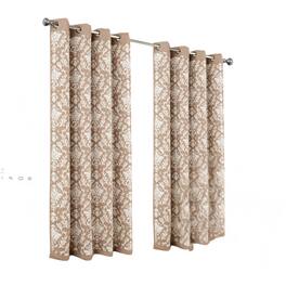 Olivia Gray - 100% Polyester 190 GSM Cressida Reversible Blackout Grommet Curtain Panel 54" x 90" - Taupe