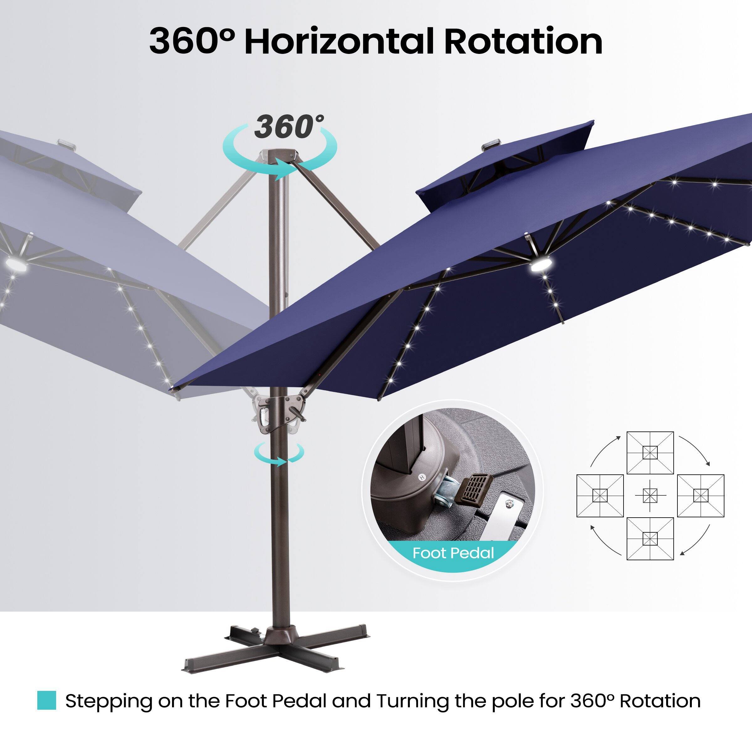 360° Horizontal Rotation

Stepping on the Foot Pedal and Turning the pole for 360° Rotation

Foot Pedal