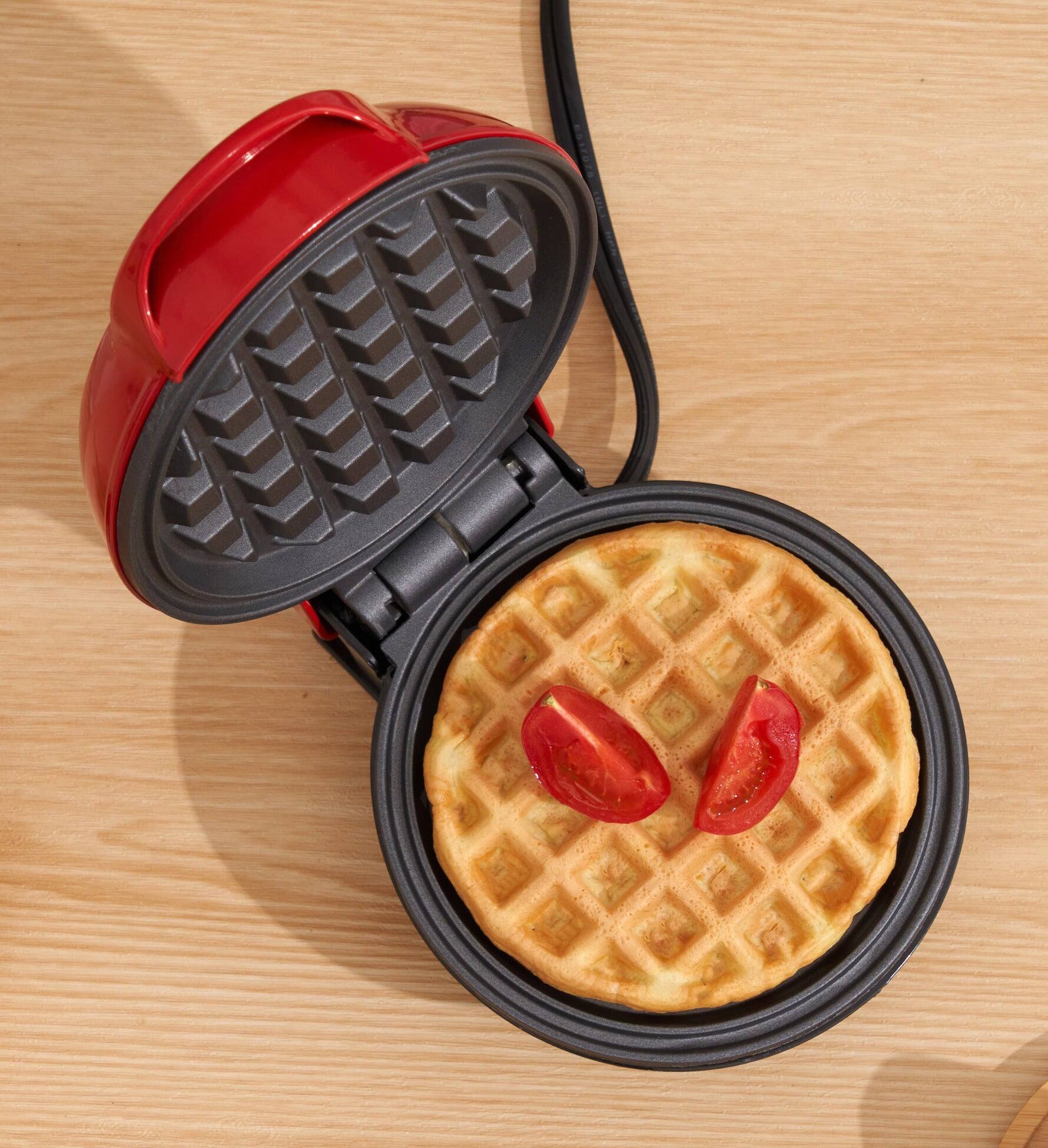 Alt View 2. Uber Appliance - Uber Appliance Mini Waffle Maker - Create Delicious Mini Waffles in Minutes - Red.