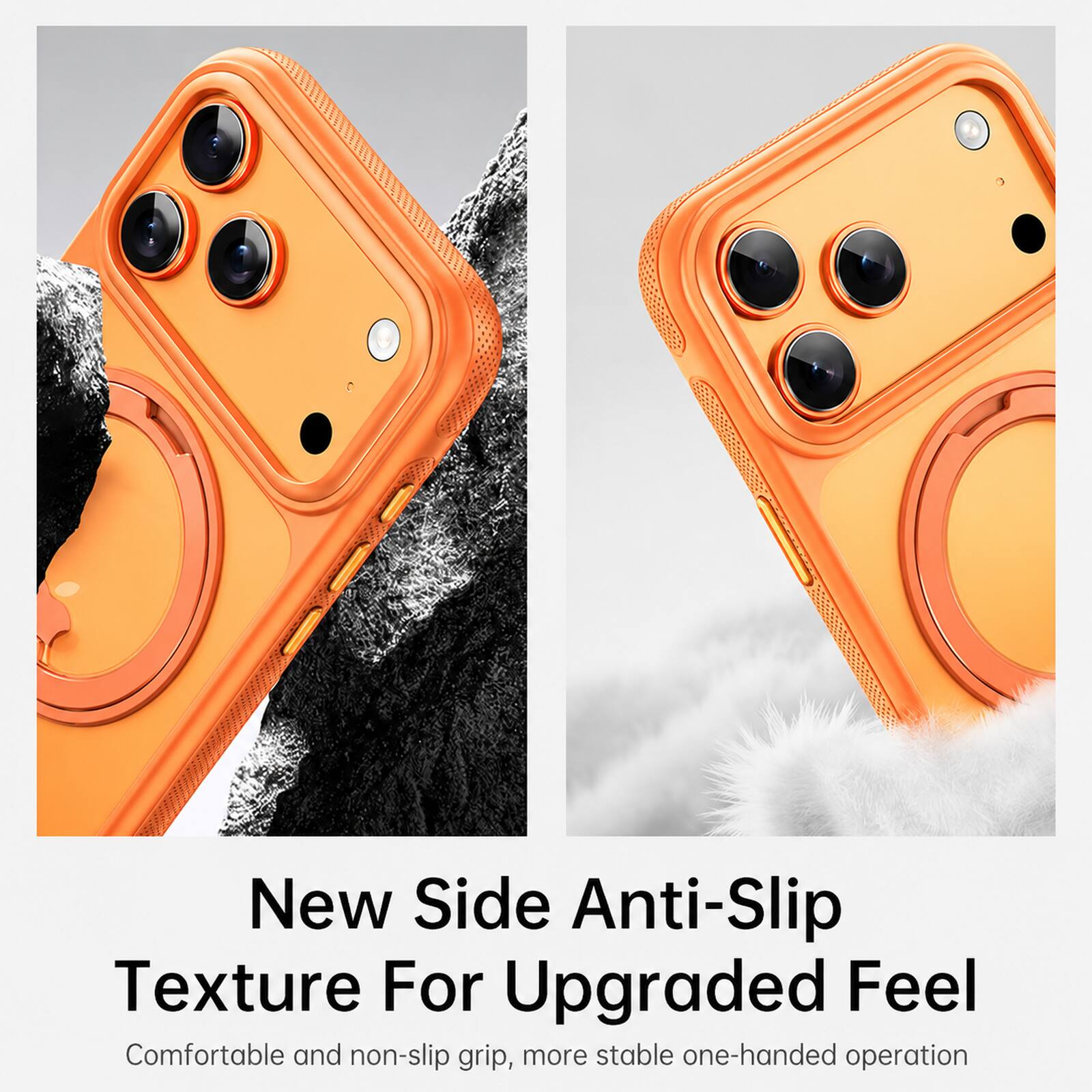 New Side Anti-Slip Texture For Upgraded Feel  
Comfortable and non-slip grip, more stable one-handed operation