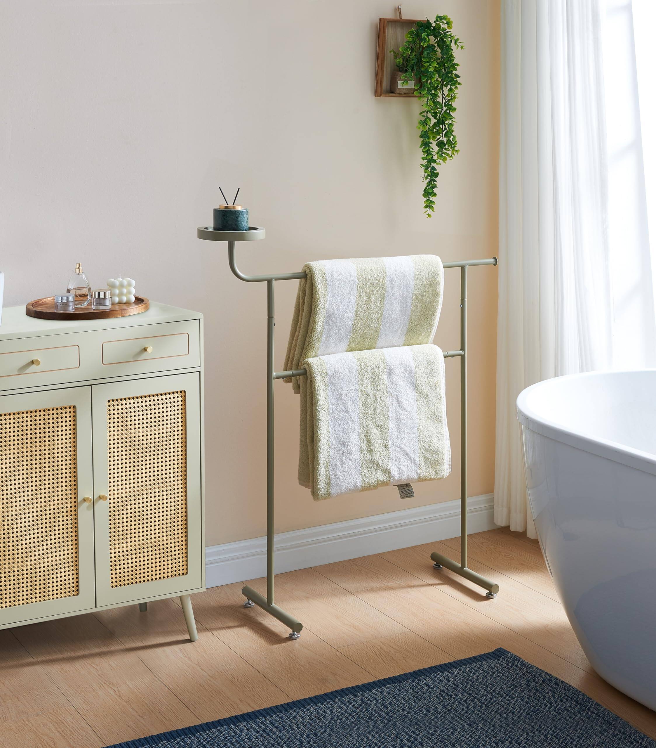 Alt View 1. Kings Brand Furniture - Kings Brand Furniture Valet Clothes Stand with Storage Tray - Natural.