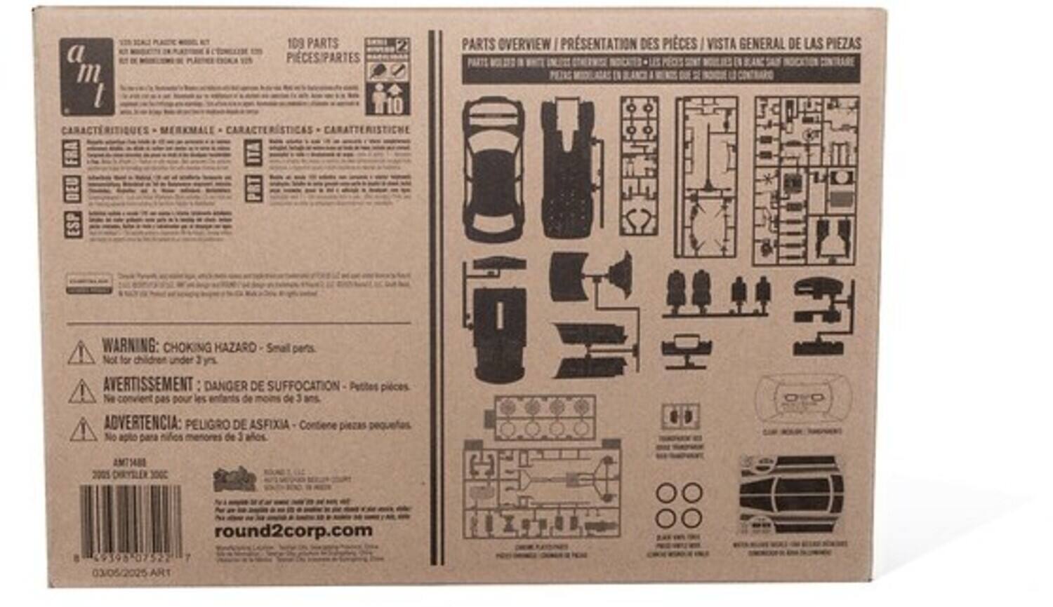 109 PARTS  
PIECES/PARTES  
CARACTÉRISTIQUES - MERKMALE - CARACTERÍSTICAS - CARATTERISTICHE  
FRA DEU ESP  

PARTS OVERVIEW / PRÉSENTATION DES PIÈCES / VISTA GENERAL DE LAS PIEZAS / LES PEOS E [I]  

WARNING: CHOKING HAZARD - Small parts. Not for children under 3 years.  
AVERTISSEMENT: DANGER DE SUFFOCATION - Petites pièces ! N convient pas pour les enfants de moins de 3 ans.  
ADVERTENCIA: PELIGRO DE ASFIXIA - Contiene piezas No apto para niños de 3 años.  

AMT54N  
200  
round2corp.com  
9398 07522 7  
03/06/2025 ART