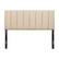 Front Zoom. CorLiving - Helena Channel Tufted Velvet Queen Headboard - Cream.