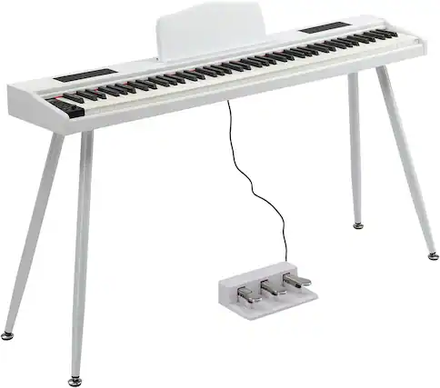 Front. Winado - 88 Key Semi-Weighted Keyboard Piano, Digital Piano Keyboard with Professional Triple Pedal, Bluetooth MIDI Function.