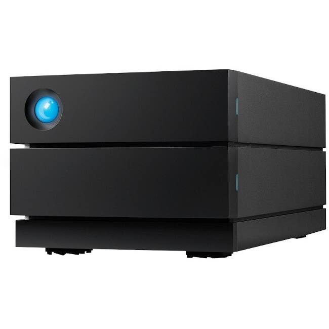 Front. Seagate - LaCie 2big RAID Professional Desktop RAID Storage - 2 x HDD Supported - 40 TB Supported HDD Capacity - 2 x HDD Installed - Black.