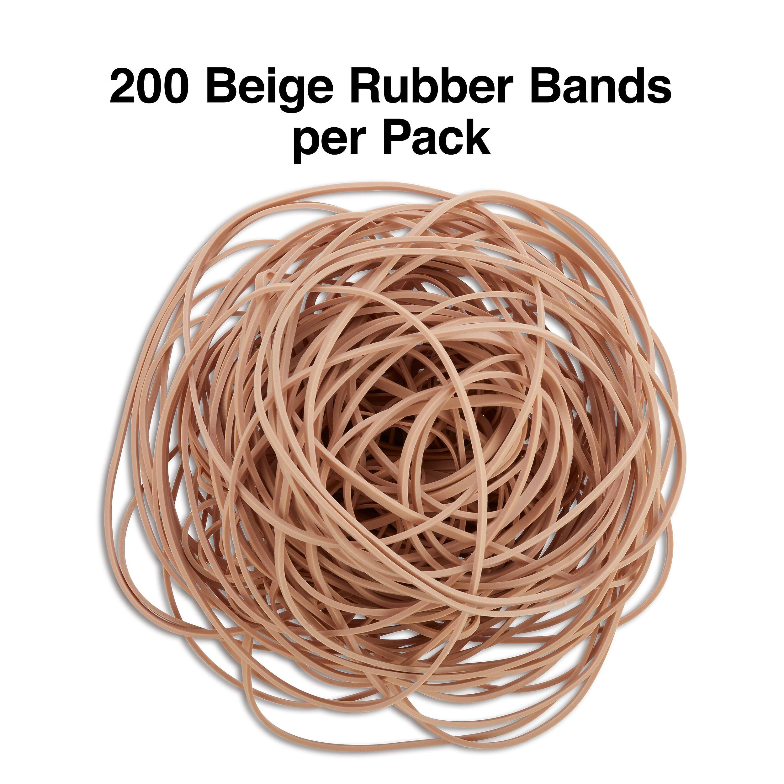 200 Beige Rubber Bands per Pack