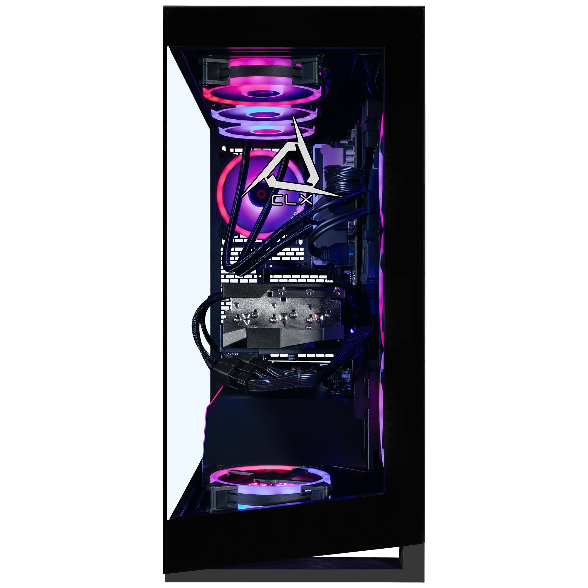 Left. CLX - Horus Gaming Computer - Intel Core Ultra 9 285K - 48GB DDR5 - GeForce RTX 5080 16GB - 2TB NVMe M.2 SSD - AI-Accelerated - Black.