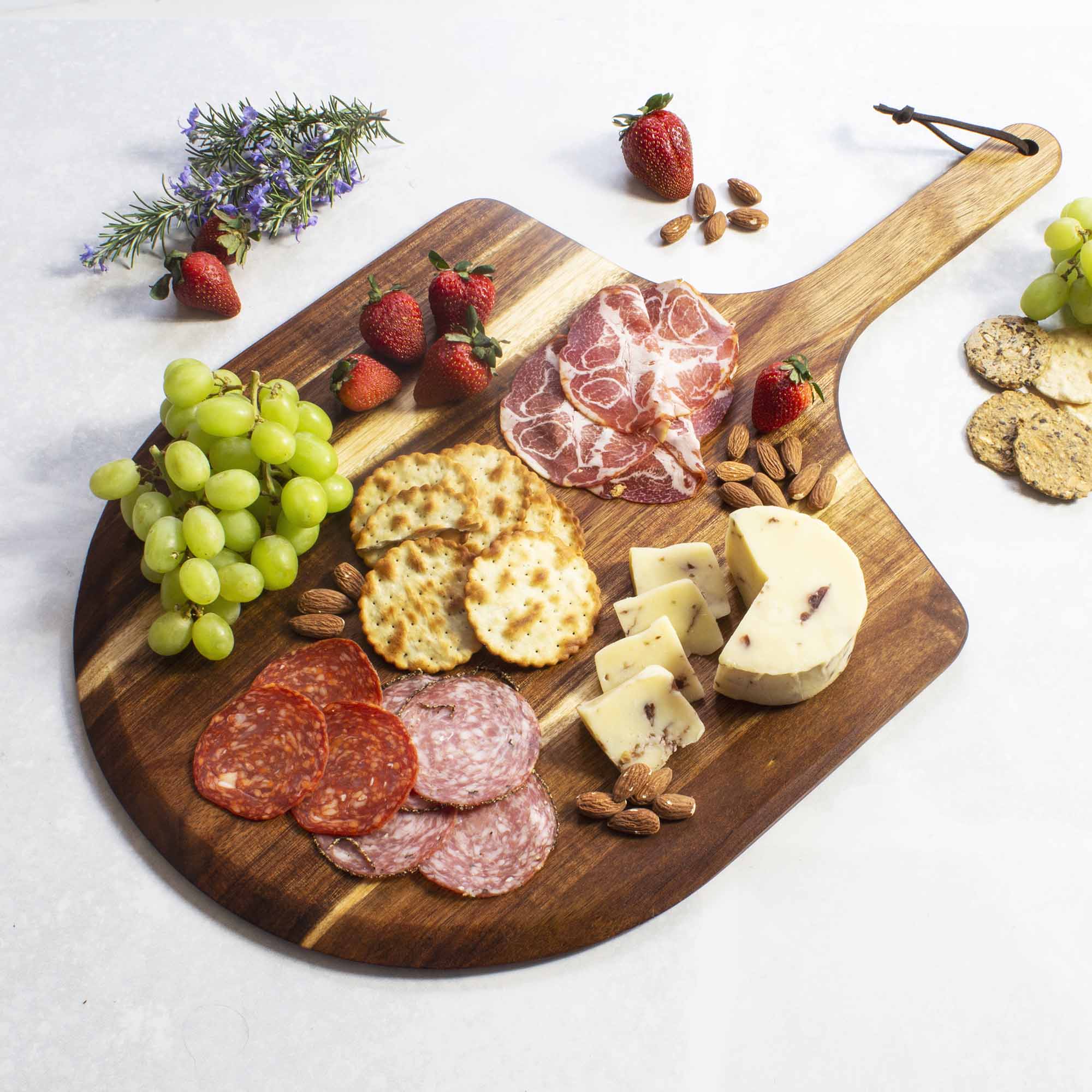 Alt View 1. Rock & Branch - Acacia Wood Pizza Peel, 23-1/4" x 13-3/4".