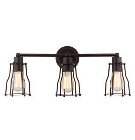 Jonathan Y - Evelyn 24" 3-light Metal Vanity Light, Oil Rubbed Bronze - Oil-Rubbed Bronze