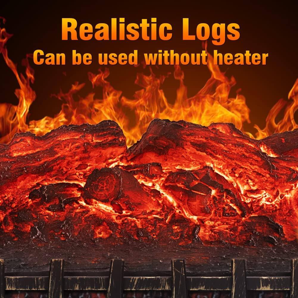 Realistic Logs  
Can be used without heater