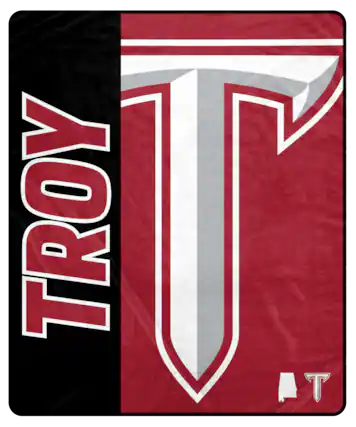Front. Pegasus - Troy University Trojans 50" x 60" Endzone Ultra Soft Throw Blanket - Multicolor.