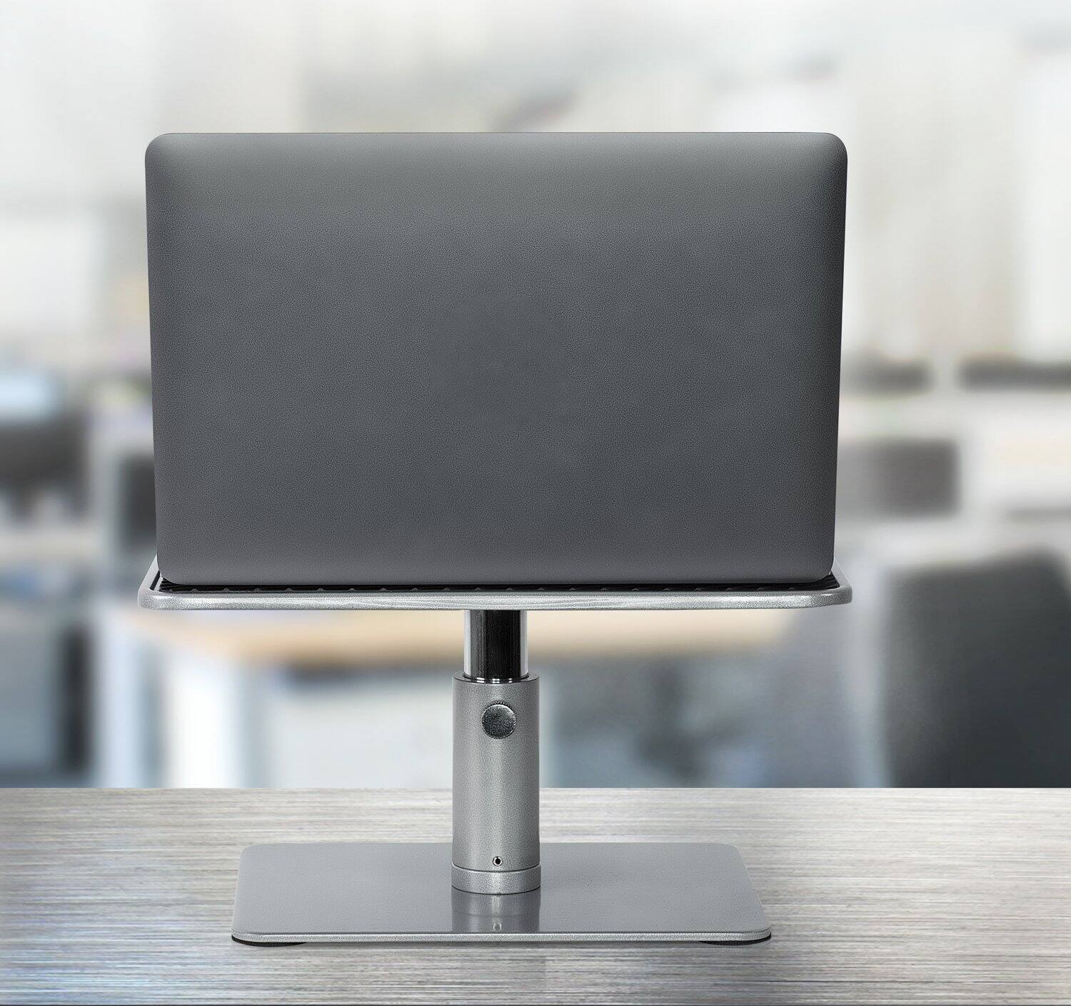 Alt View 1. HongFei - Adjustable Height Laptop Stand for MacBook Pro, Ergonomic Desk Riser for 11-15 Inch Laptops and 24-32 Inch Monitors - Silver.