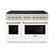 Front. ZLINE - 48 in. Wide 8 Burner Autograph Paramount Dual Fuel Range with White and Gold Accents (SDRSZ-WM-48-G) - White.