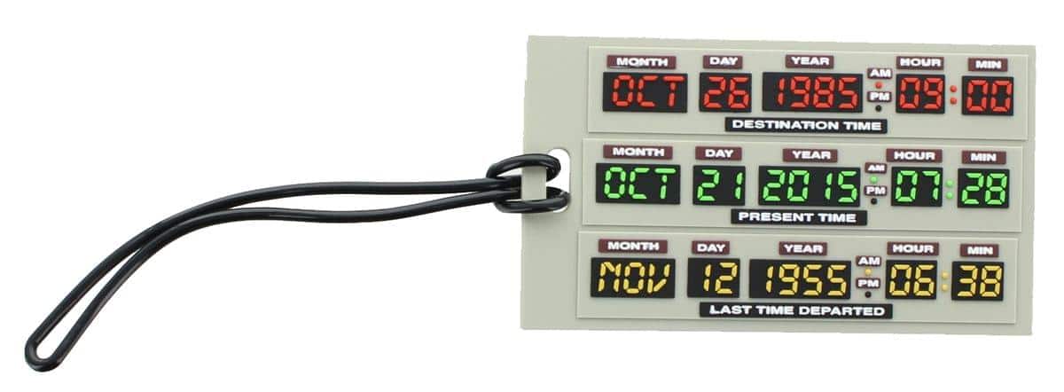 "WaxOffDesigns - Back to the Future 2.5"" x 4.25"" PVC Luggage Tag - Gray" price history on PriceWatchPro