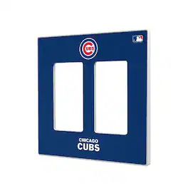 Keyscaper - Chicago Cubs Solid Double Rocker Light Switch Plate - Multicolor