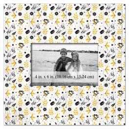 Fan Creations - Pittsburgh Penguins 10'' x 10'' Floral Pattern Frame - Multicolor