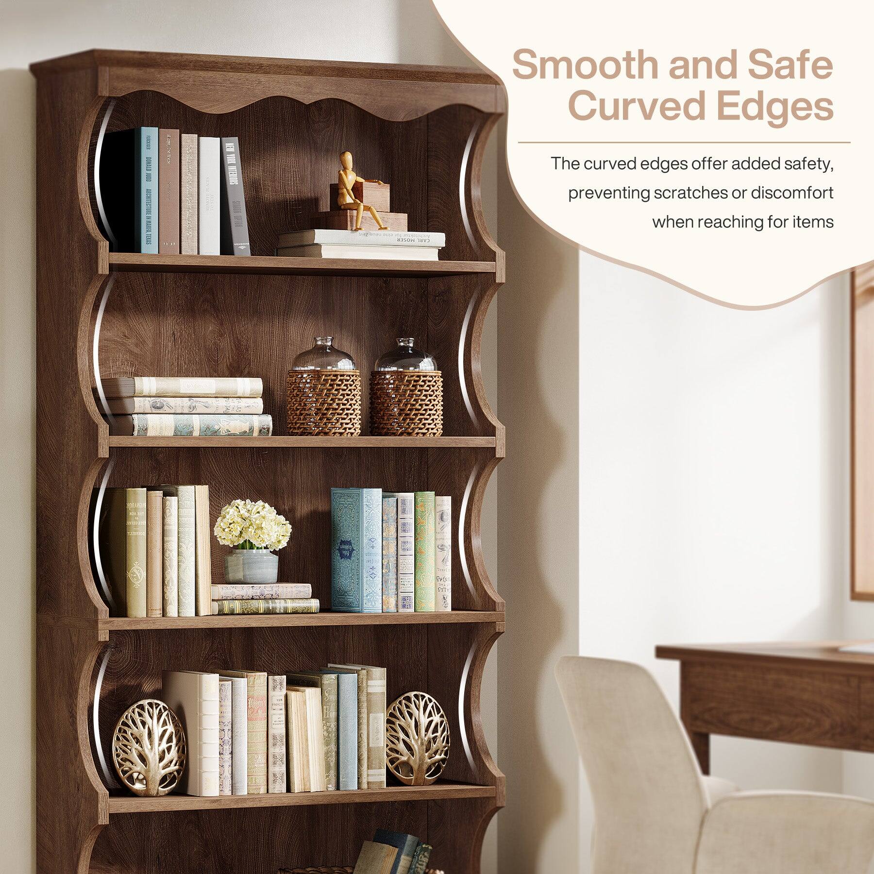 DONALD WITTH TIXAS  
MOSER  

Smooth and Safe Curved Edges  
The curved edges offer added safety, preventing scratches or discomfort when reaching for items