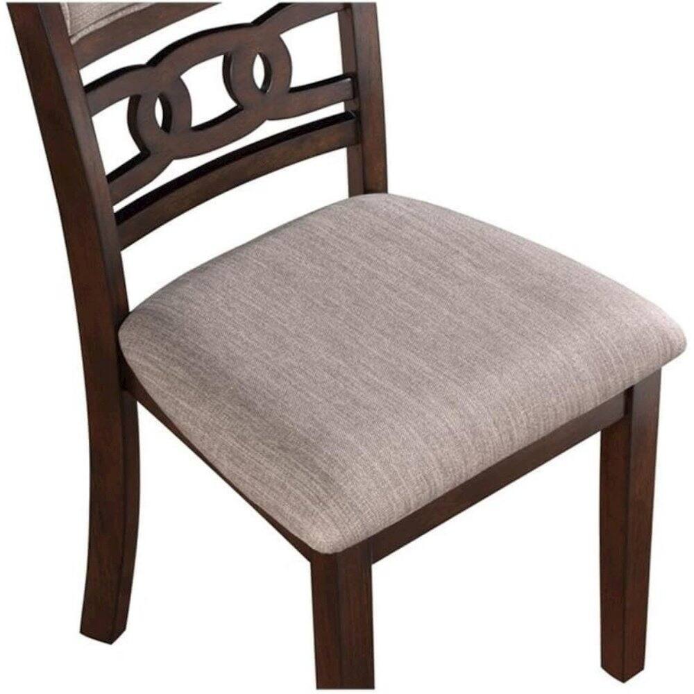 Alt View 1. FurniFact - Solid Wood Dining Chairs Set of 2 Cherry Brown - Cherry.