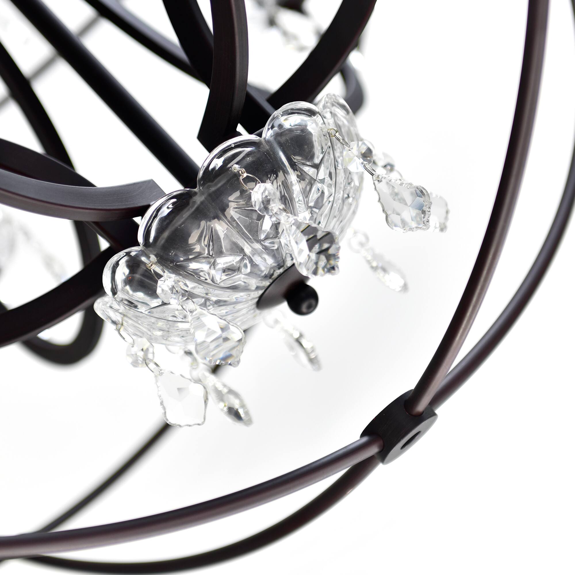 Back. CWI Lighting - Campechia 12 Light Up Chandelier With Brown Finish - Brown.