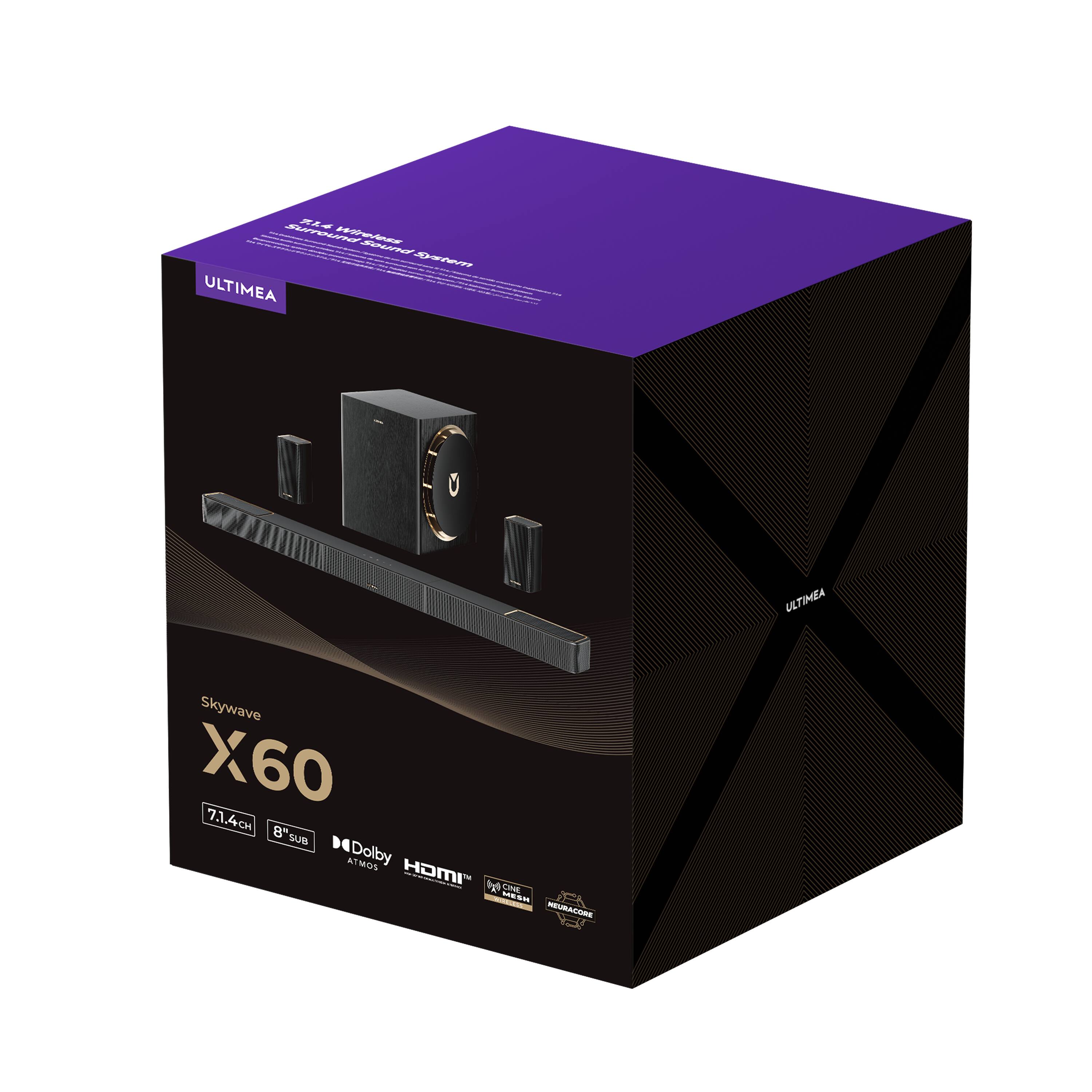 ULTIMEA

Skywave X60

7.1.4CH 8"SUB

Dolby Atmos

HDMI

Nuracore

ULTIMEA

The Ultimate Home Theater Sound System